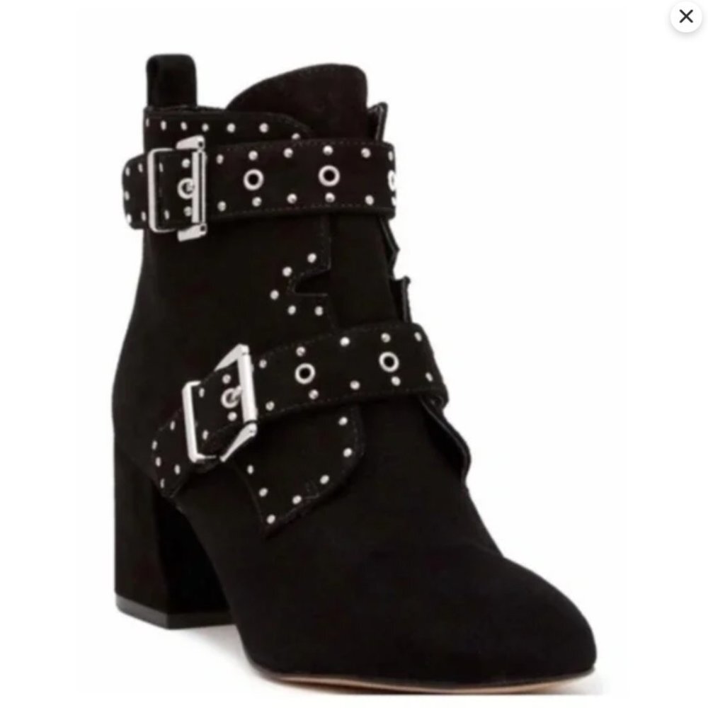 BNIB Rebecca Minkoff black studded booties moto